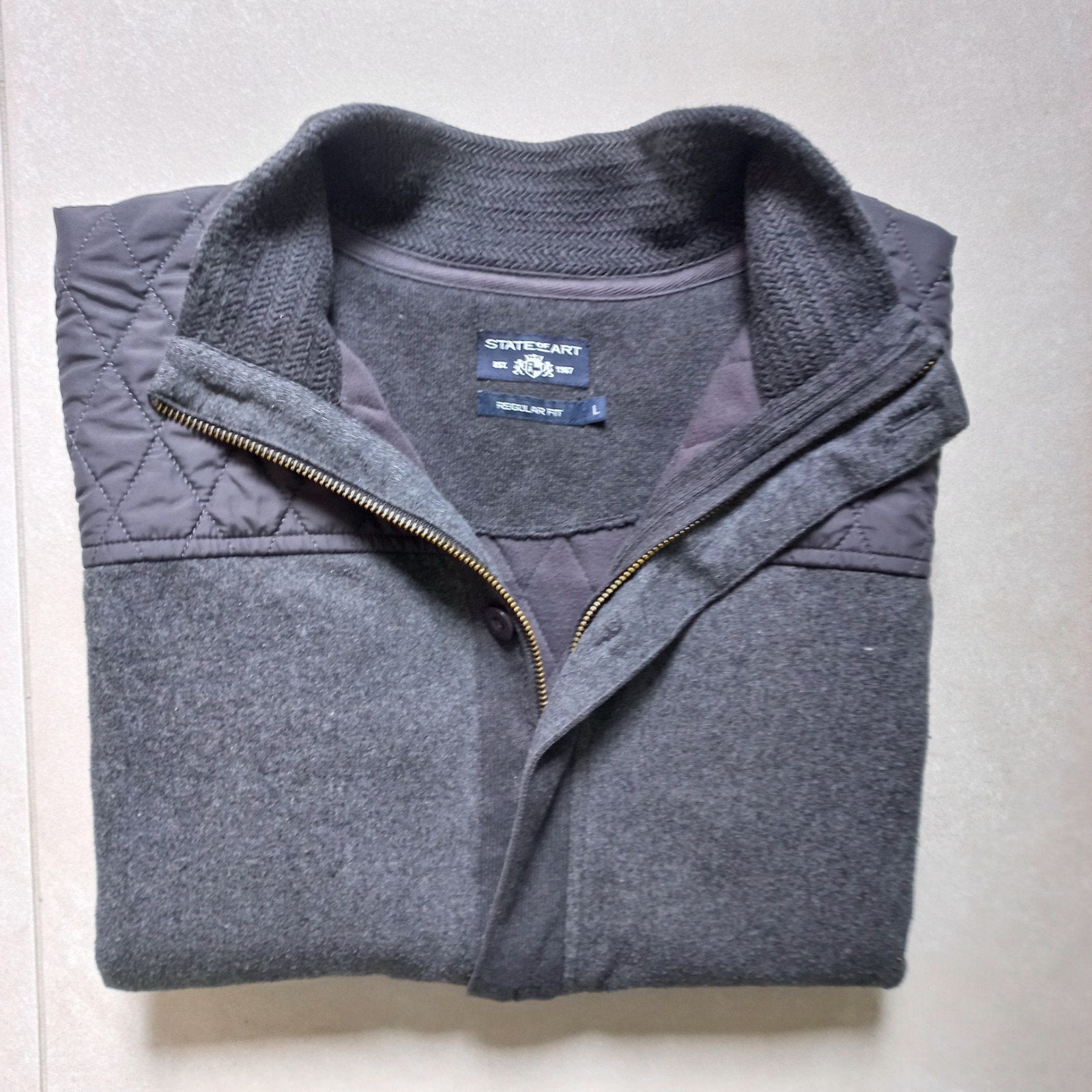 Stijlvol State of Art Vest antraciet, Maat L, Kleding | Heren, Truien en Vesten, State of Art, Maat 52/54 (L), Ophalen of Verzenden