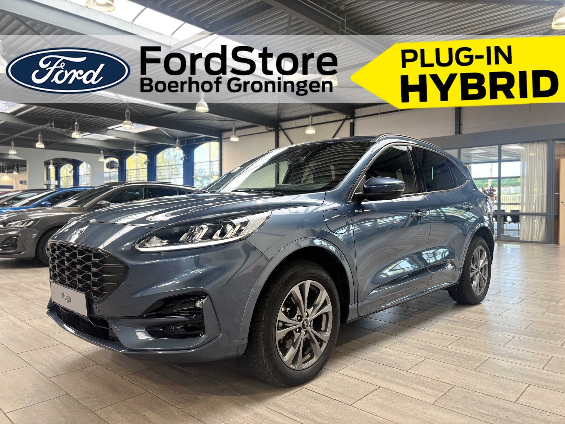 Ford Kuga 2.5 PHEV ST-Line | Winter Pack | Camera | 100% ond, Gebruikt, 4 cilinders, Blauw, Plug-in hybride