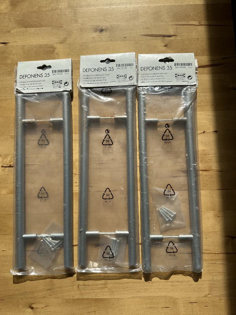 Handgrepen Pax kast Chrome, Minder dan 50 cm, Mat chroom, Nieuw, Ophalen of Verzenden