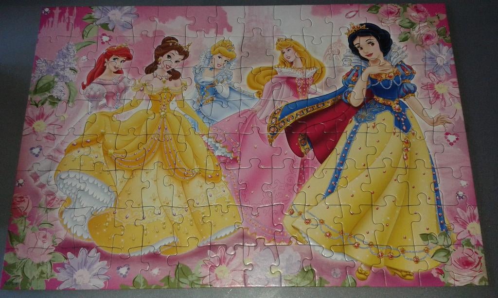 Disney prinsessen puzzel, Ophalen of Verzenden, Meer dan 50 stukjes, Zo goed als nieuw