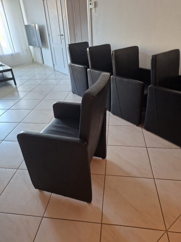 Eetkamerstoelen, Huis en Inrichting, Stoelen, Kunststof, Zwart, Zo goed als nieuw, Vijf, Zes of meer stoelen