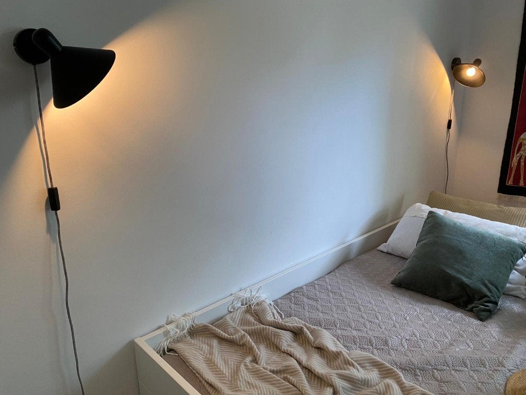Industrial Black Wall Lamps – Set of 2, Ophalen, Zwart, Zo goed als nieuw, Overige merken