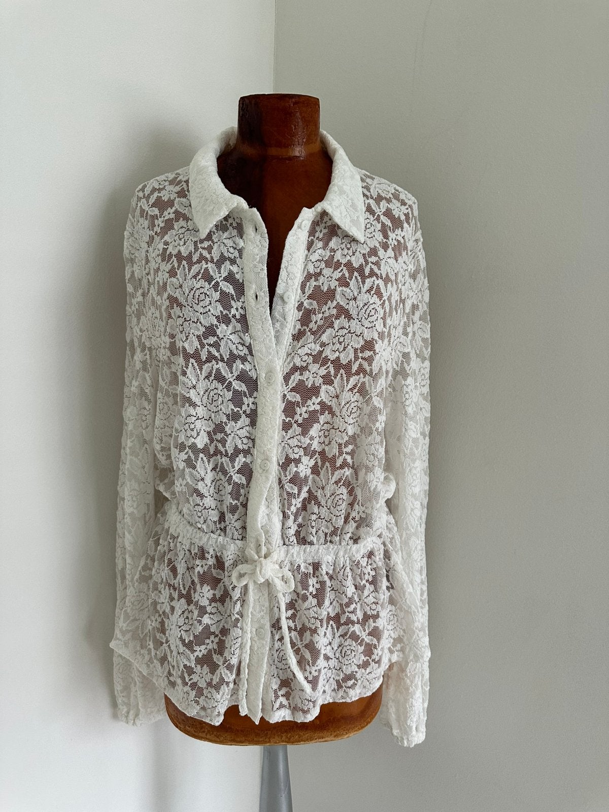Nieuw! Wit kanten Cotton Club blouse in maat M, Ophalen of Verzenden, Nieuw, Maat 38/40 (M), Wit