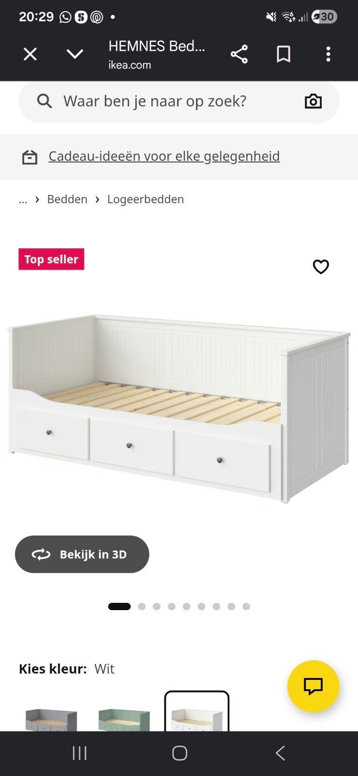 Ikea uitschuif bed, Huis en Inrichting, Ophalen, Gebruikt, 50 tot 100 cm, Minder dan 100 cm