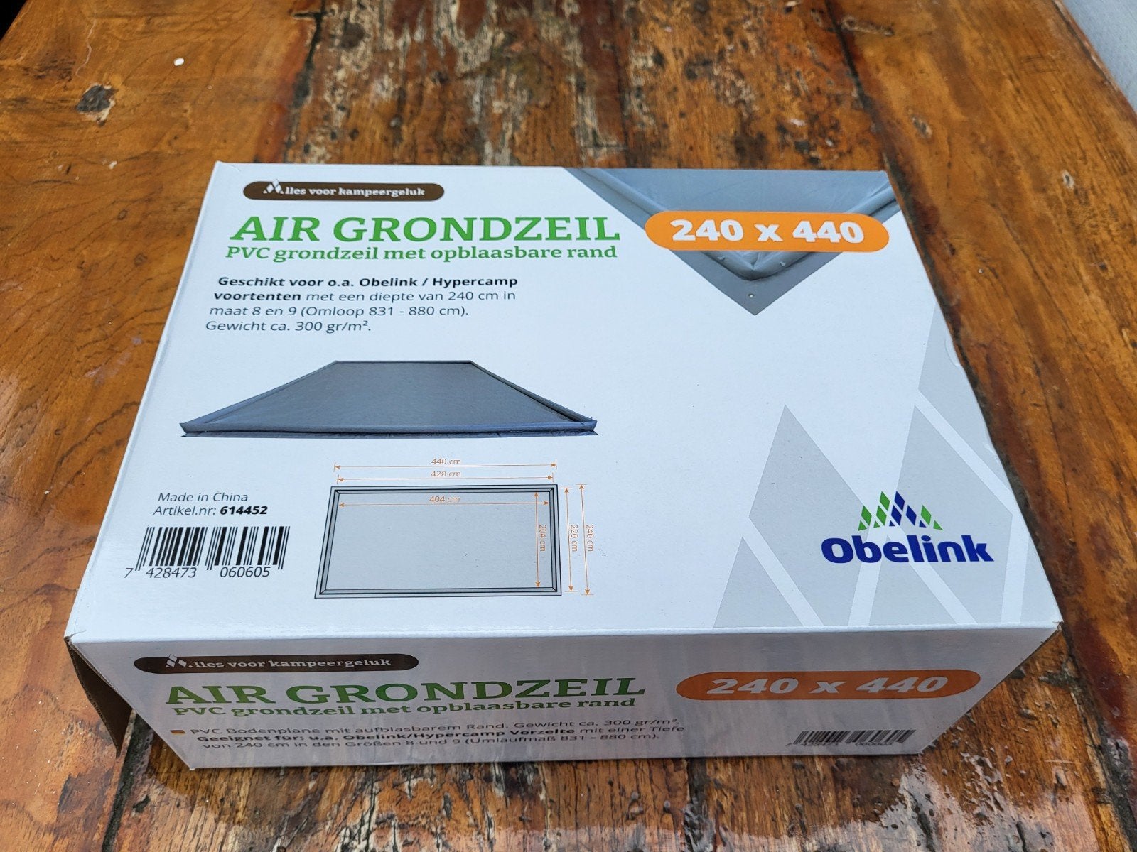 Obelink Air Grondzeil 240 x 440 PVC met opblaasbare rand, Ophalen, Nieuw