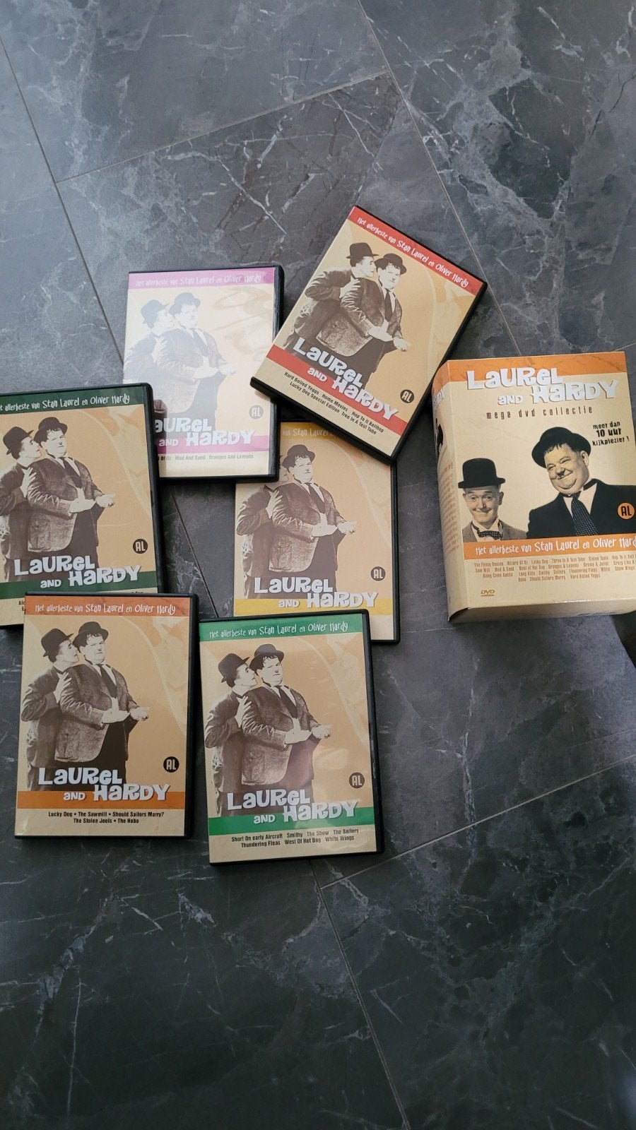 6 dvd collectie van Laurel and Hardy, Alle leeftijden, Ophalen of Verzenden, Gebruikt, Actiekomedie