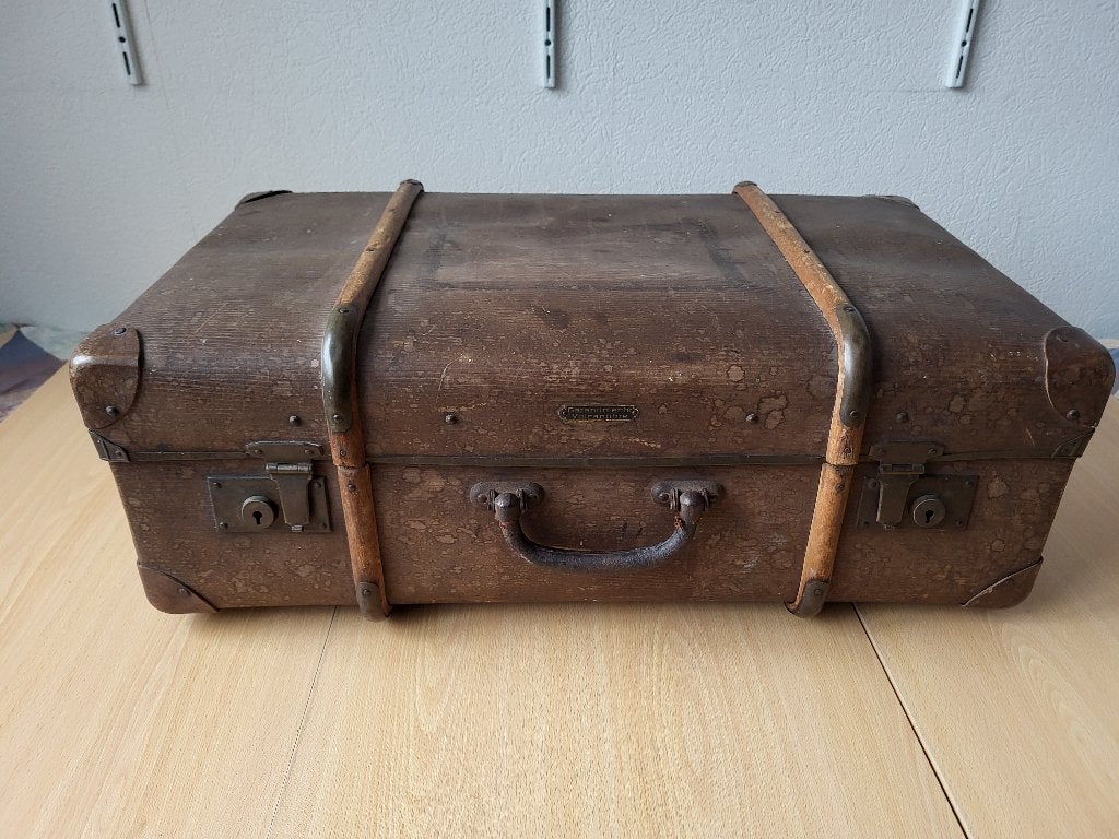 Vintage koffer vulcan fiber, Ophalen of Verzenden