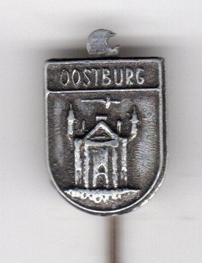 Speldje WAPEN OOSTBURG (A5), Verzamelen, Ophalen of Verzenden, Gebruikt, Overige onderwerpen