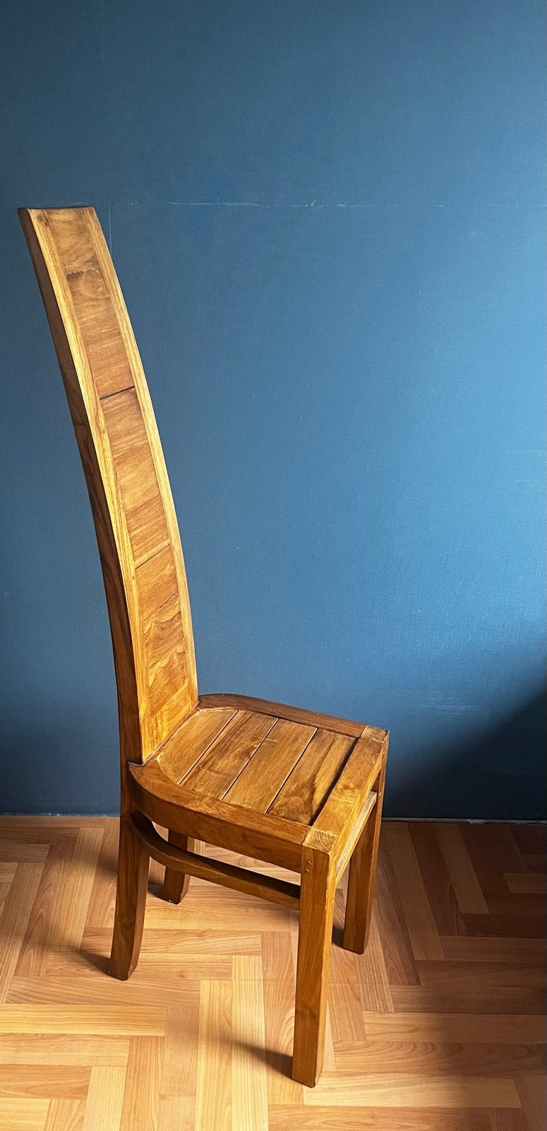 Unieke Koloniale Stoel - Massief Hout, Eye-catcher Design, Antiek en Kunst, Ophalen
