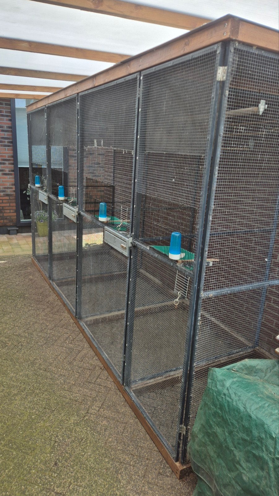 Te koop  aluminium voliere, Ophalen, Gebruikt, Metaal, Volière