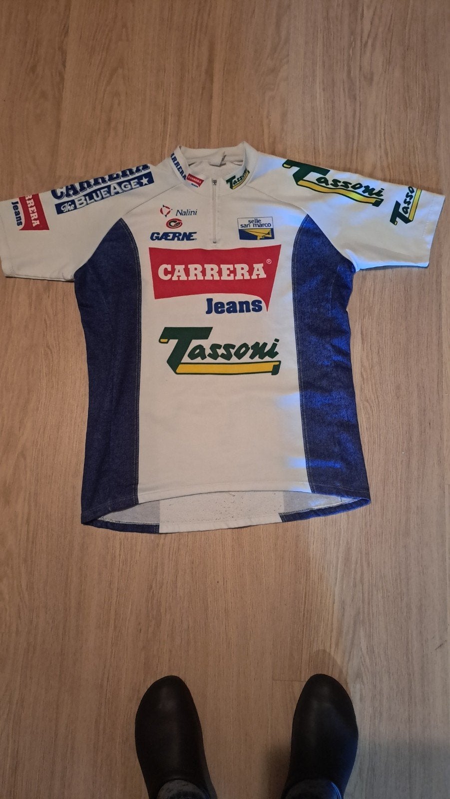 Vintage Carrera Jeans & Tinkoff Credit Systems Wielershirts, Fietsen en Brommers, Fietsaccessoires | Fietskleding, Ophalen, Gebruikt
