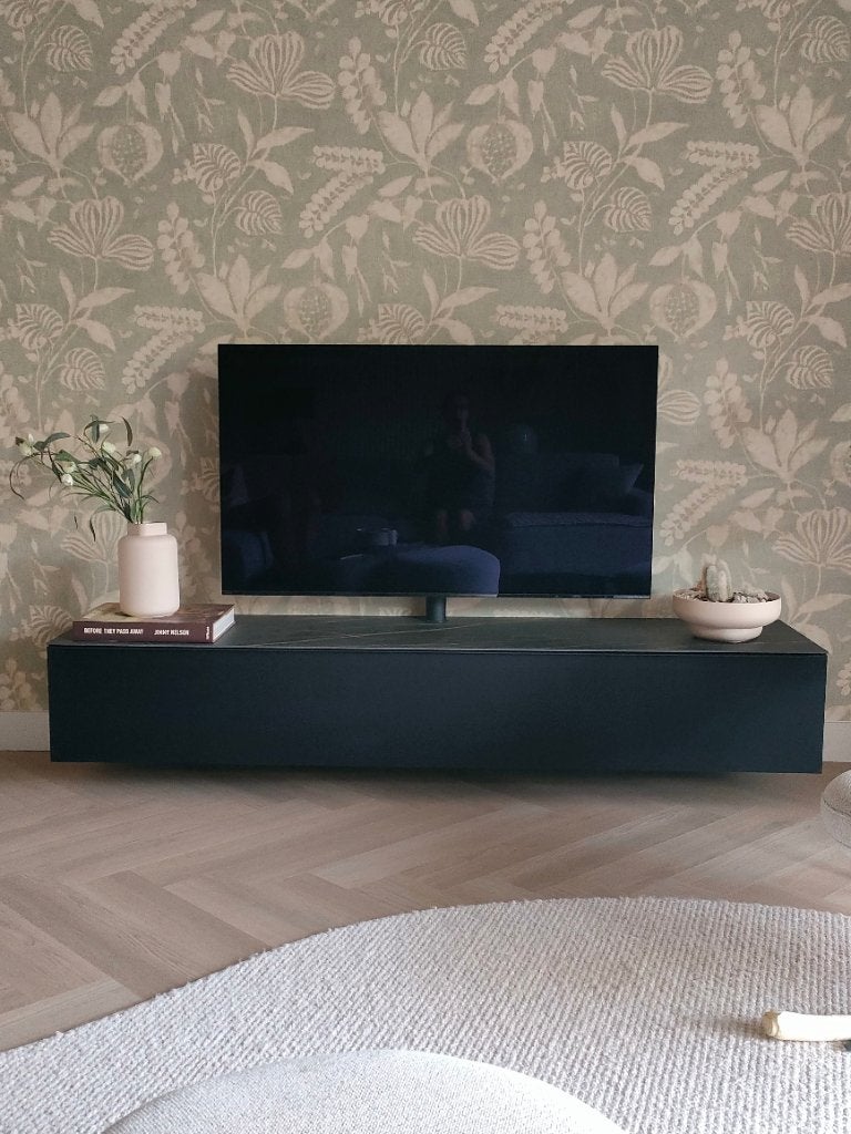 Spectral TV-meubel met keramiek blad en draaibare tv-beugel, Huis en Inrichting, Ophalen, Overige materialen, Zo goed als nieuw