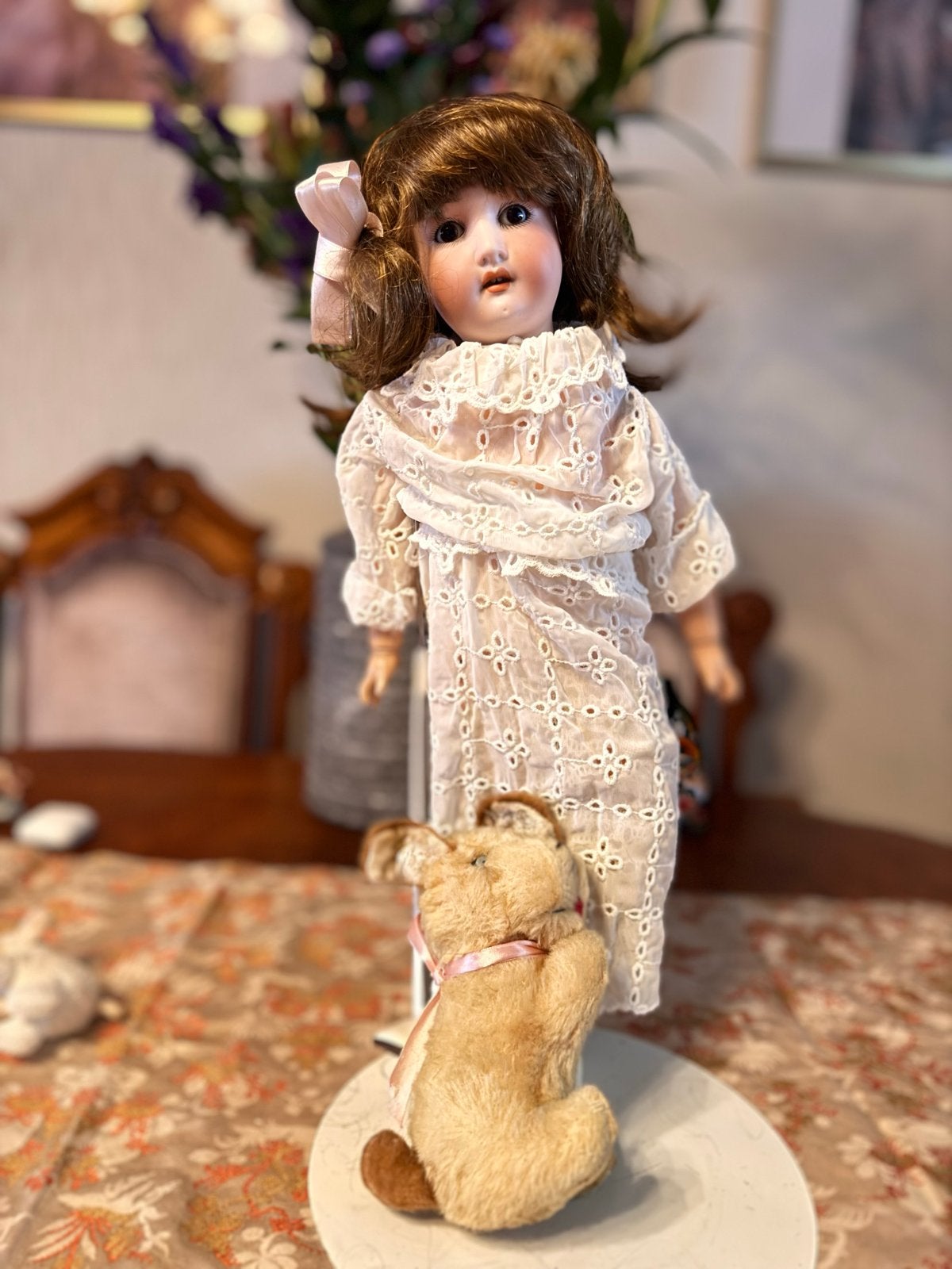 Antieke Heubach Koppelsdorf Pop 25010 - 50cm met pruik, Ophalen of Verzenden, Gebruikt, Pop