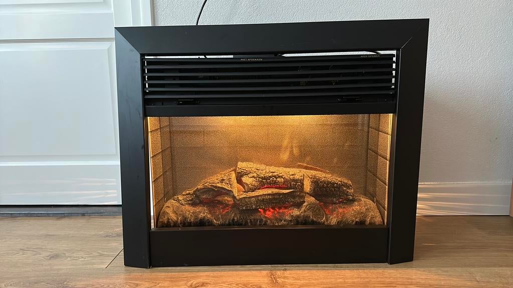 Sfeerhaard pelgrim inbouw, Ophalen, Gebruikt, Inbouwhaard, Elektrische haard