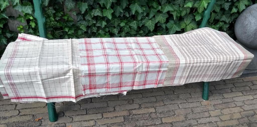 NIEUW! Vintage linnen vlas katoen doek theedoek keukendoek, Ophalen of Verzenden, Nieuw, Theedoek of Handdoek