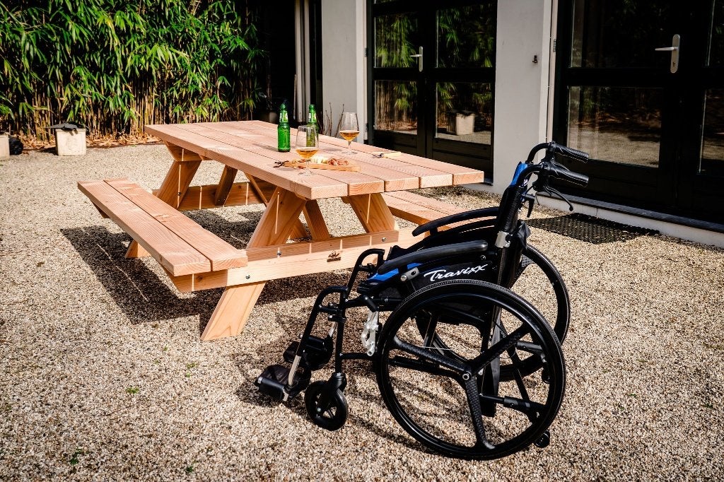 Douglas picknicktafel stoer, robuust en duurzaam (Houtmoat), Info@houtmoat.nl, 6 zitplaatsen, Nieuw, Ophalen of Verzenden