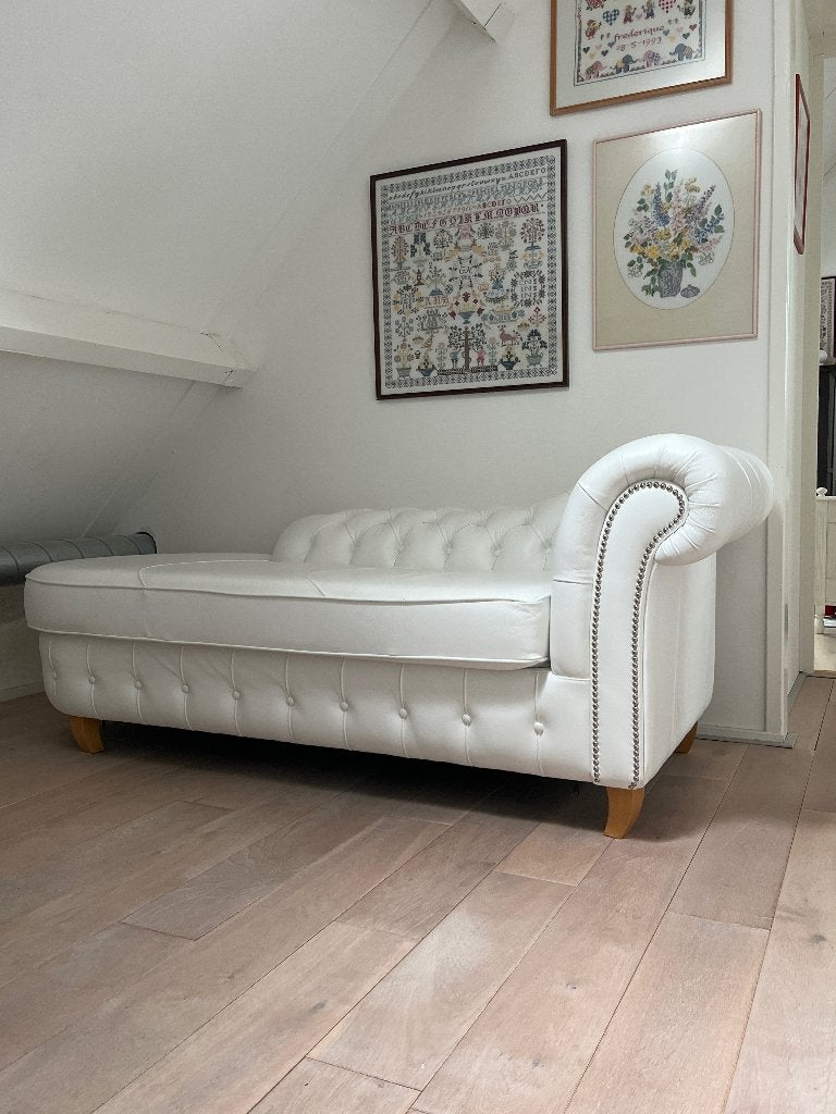 Lederen zit lig bank, Ophalen, Gebruikt, Klassiek, 150 tot 200 cm