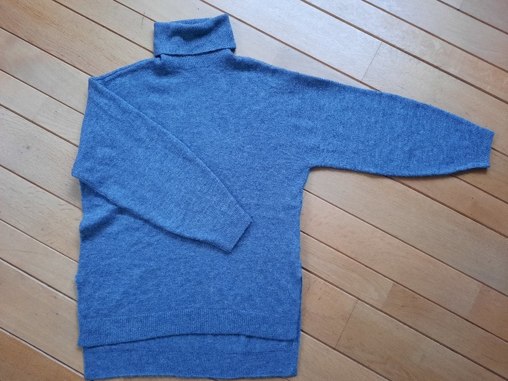H&M kol tuniek trui koltrui blauw maat M - nieuw -, Maat 38/40 (M), H&M, Blauw, Nieuw