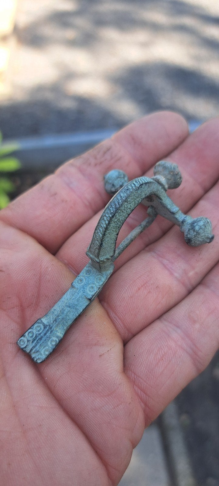 (4) Romeins bronzen kruisboog Fibula Bodemvondst, Ophalen of Verzenden