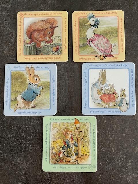 Beatrix Potter Peter Rabbit Onderzetters x 5, Nieuw, Ophalen of Verzenden, Nieuw, Dier