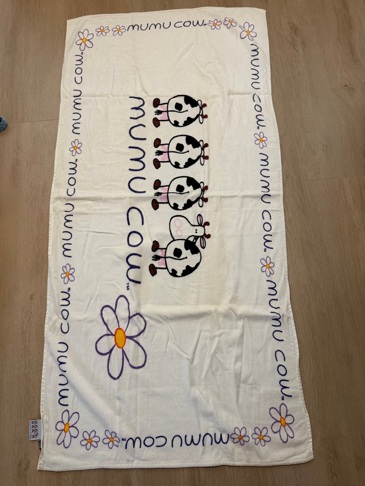 Mumu Cow strandlaken/badhanddoek 140x70 cm, 100% katoen, Ophalen of Verzenden, Zo goed als nieuw