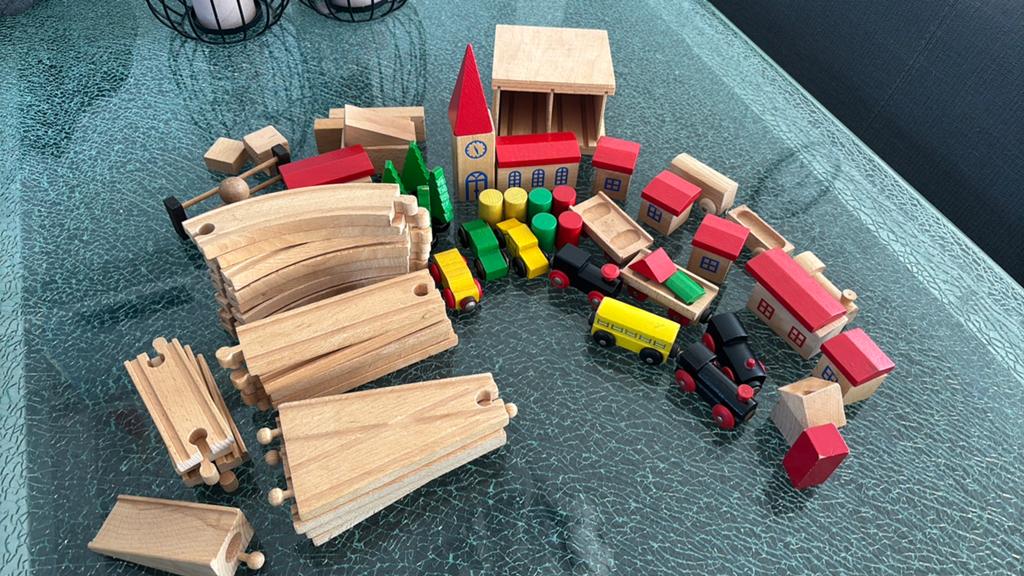 Houten treinbaan, Ophalen of Verzenden, Gebruikt, Overige typen