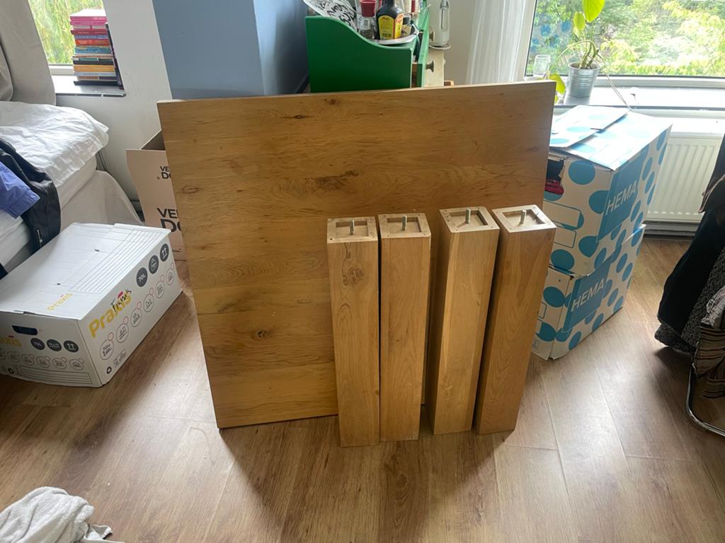 Houten tafel, Huis en Inrichting, Woonaccessoires | Kisten, Gebruikt, 50 tot 100 cm, Ophalen of Verzenden, 75 tot 100 cm
