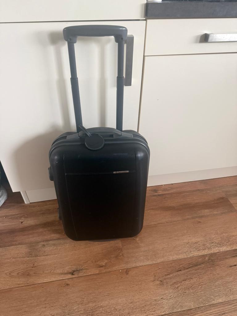 Samsonite hardschalen stevige  handbagage trolley/ koffer, Sieraden, Tassen en Uiterlijk, Koffers, Wieltjes, Gebruikt, 50 tot 60 cm