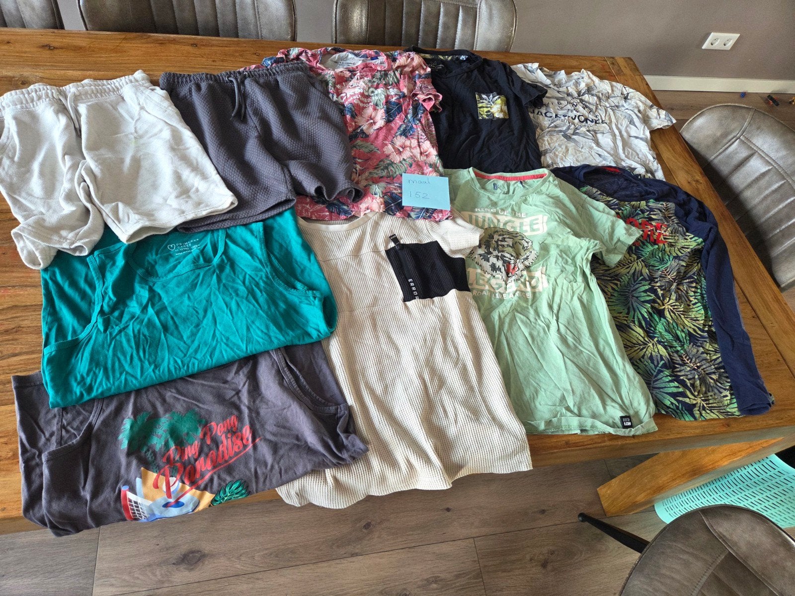 Kledingpakket maat 152: singlets, korte broeken en shirts, Ophalen of Verzenden, Gebruikt, Jongen, Setje
