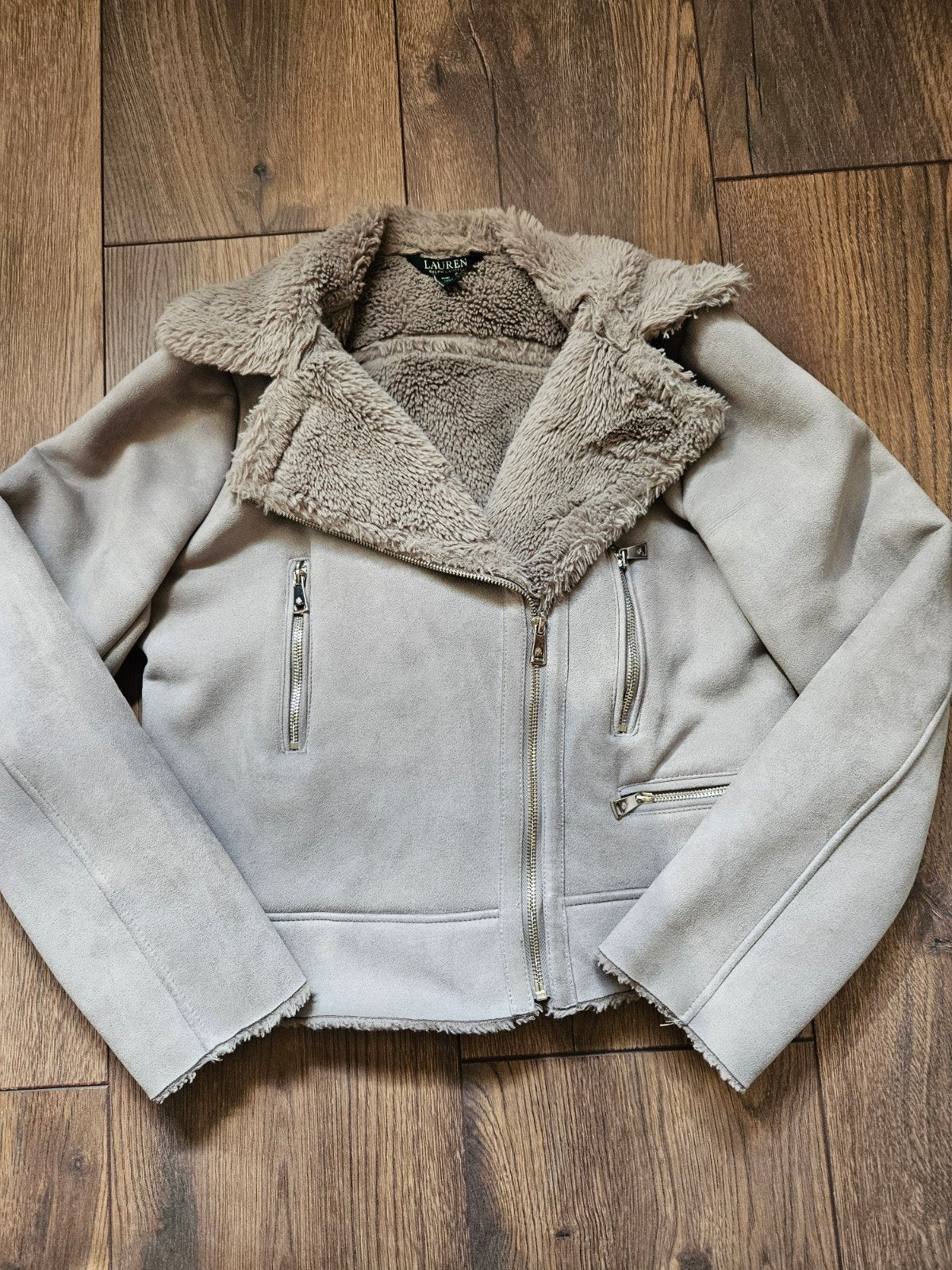 Grijze warme Ralph Lauren jas, Kleding | Dames, Maat 38/40 (M), Ophalen of Verzenden, Ralph Lauren, Grijs