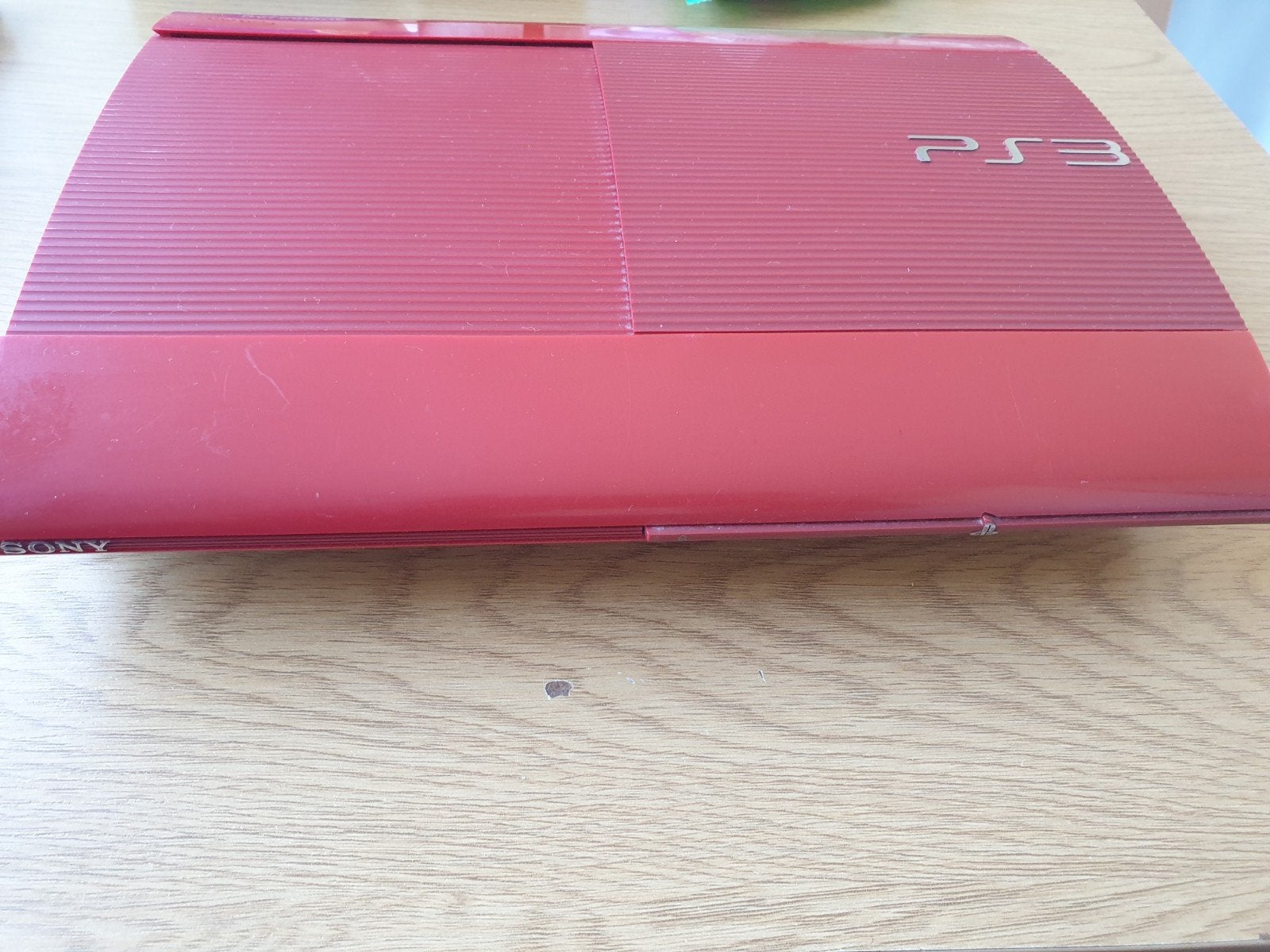 Sony PlayStation 3 (PS3) Slim Rood met games, Spelcomputers en Games, Ophalen of Verzenden, Zonder controller, 500 GB, Slim