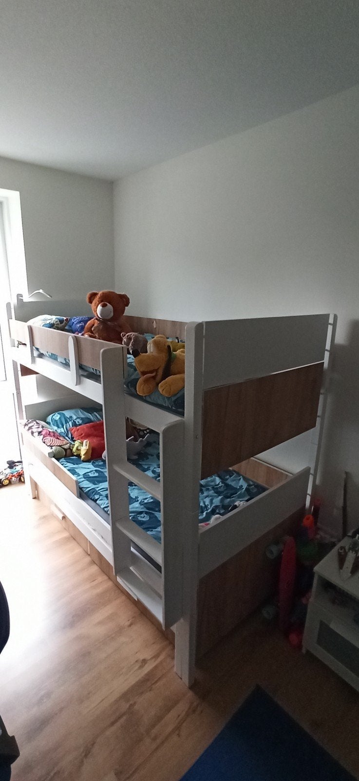 Stevig stapelbed voor 2 kinderen inclusief matrassen en lade, Gebruikt, 90 cm, 160 tot 180 cm, Tweepersoons