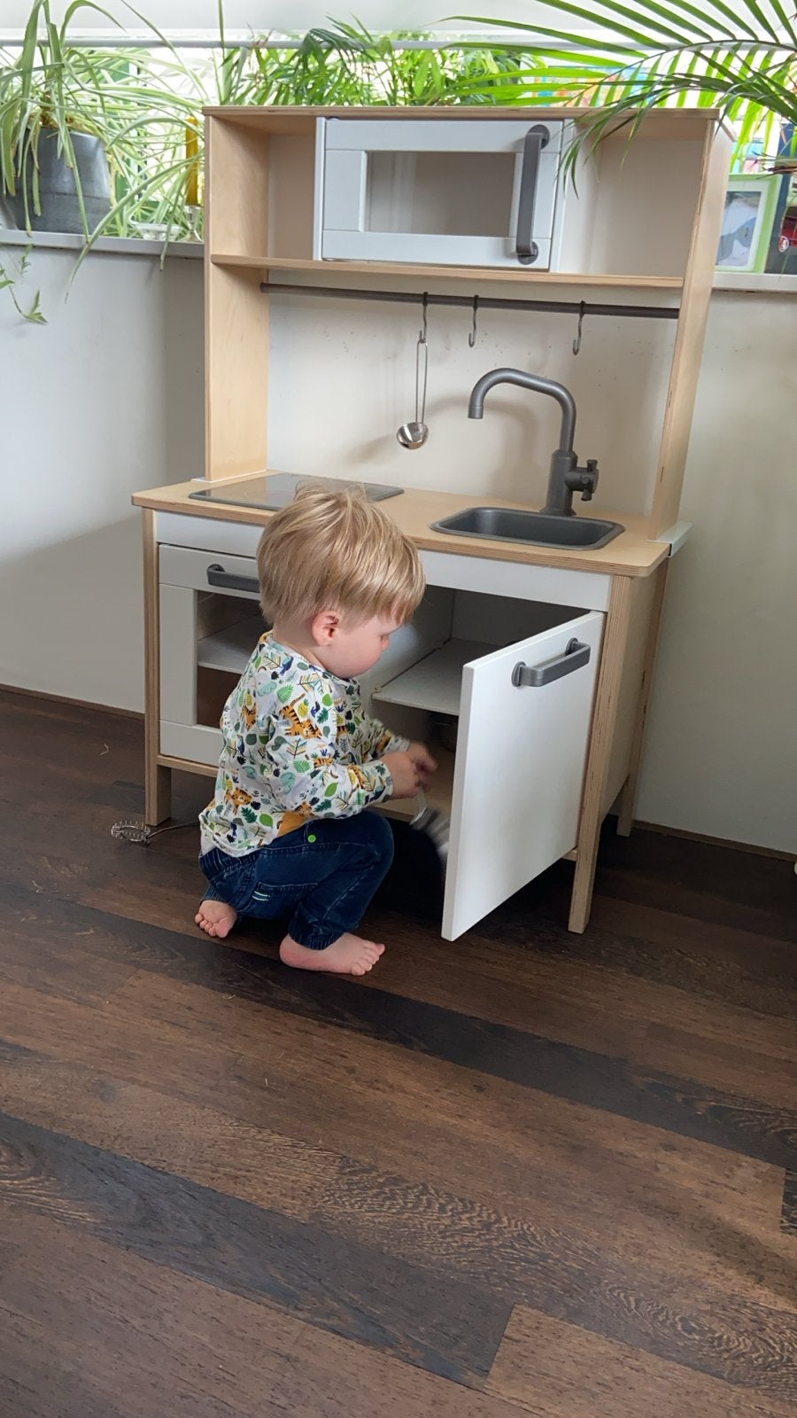 Houten speelkeuken met pannen etc., Ophalen, Gebruikt, Hout, Speelkeuken