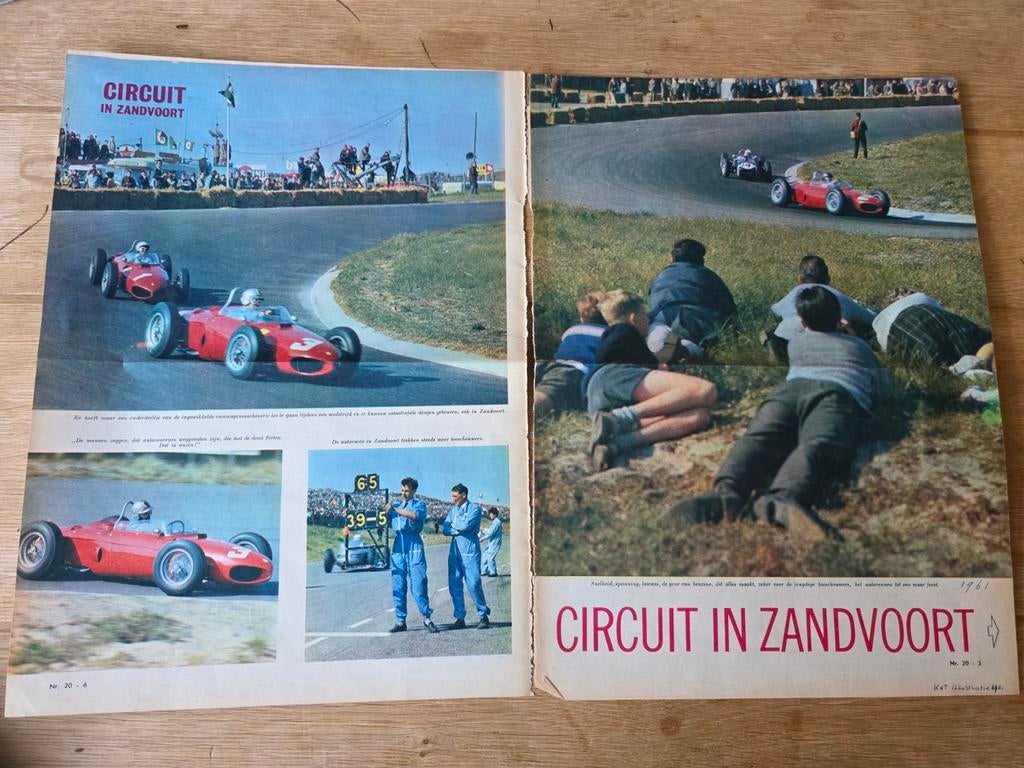 Circuit van Zandvoort krantenknipsels jaren 90 en 1961 GP, Ophalen of Verzenden