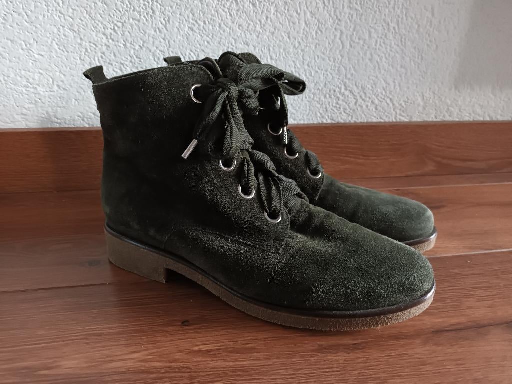 Groene suède laarsjes Gabor laarzen maat 7.5 7,5 41 veters, Kleding | Dames, Schoenen, Lage of Enkellaarzen, Gabor, Ophalen of Verzenden