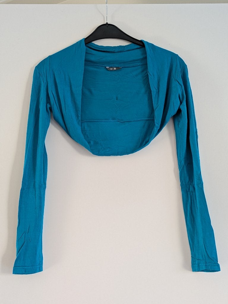 Turquoise Bolero Maat S, Ophalen, Zo goed als nieuw, Maat 36 (S), Blauw