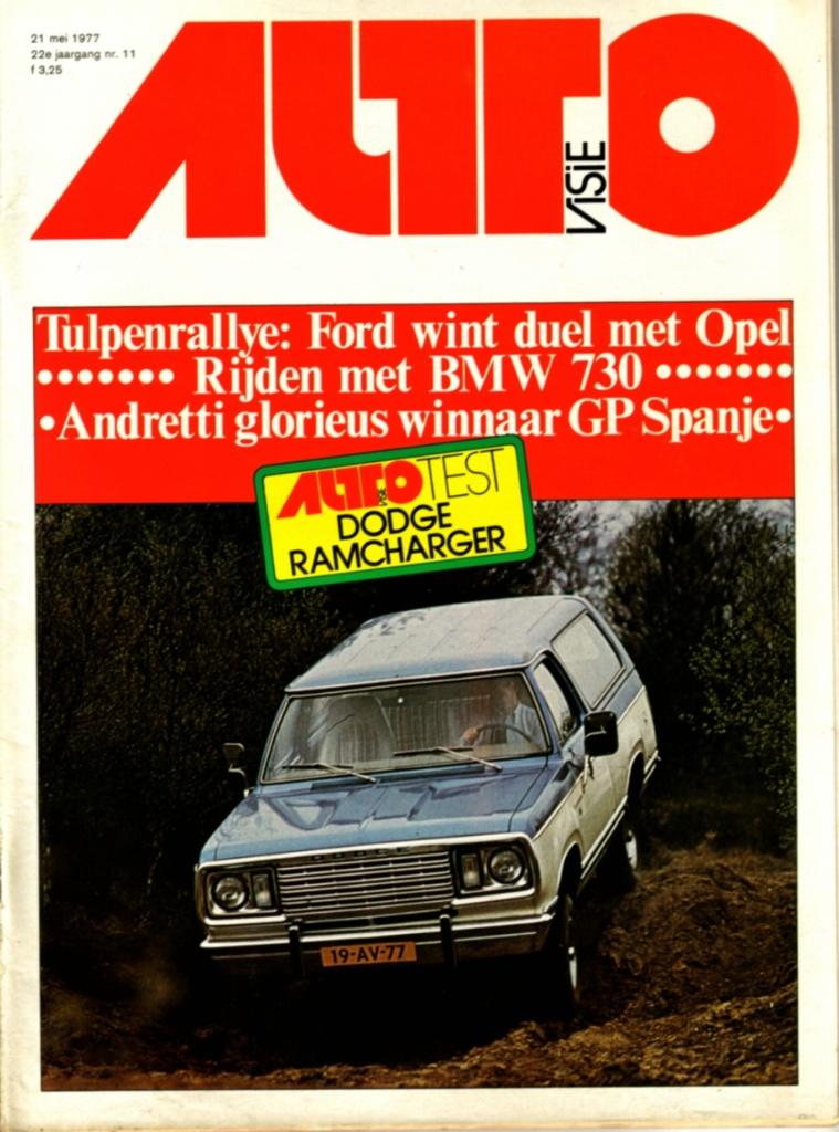 Autovisie test Dodge Ramcharger Mei 1977, Ophalen of Verzenden, Gelezen, Overige merken