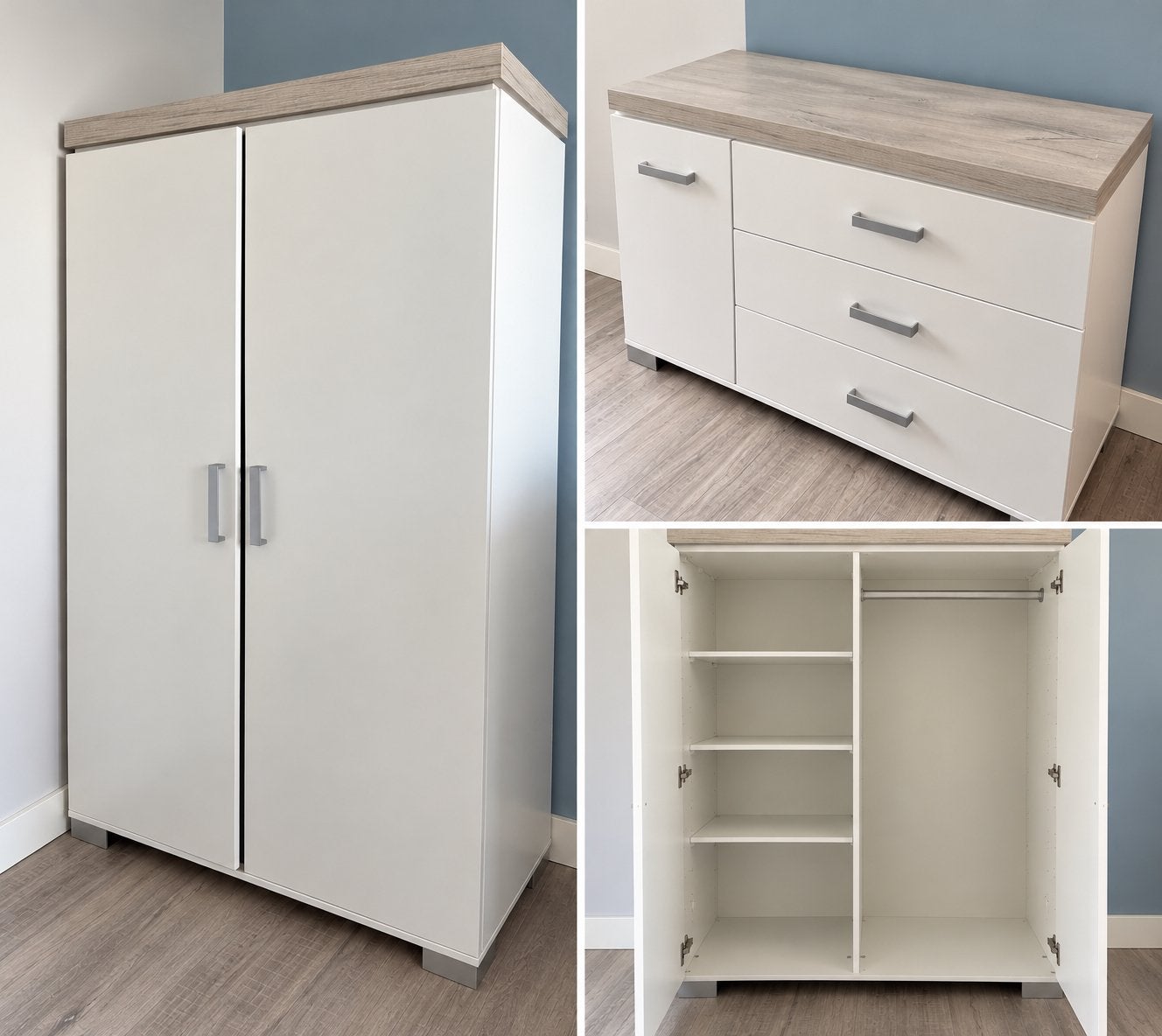 Complete babykamer: ledikant, commode en kledingkast, Kinderen en Baby's, Ophalen, Gebruikt, Jongetje of Meisje