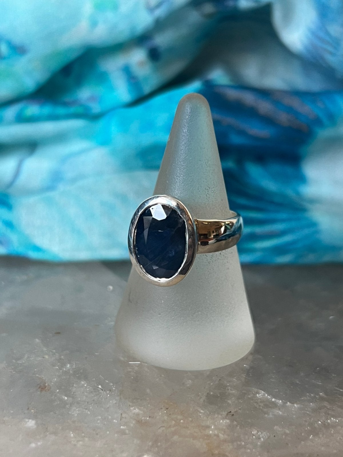 Saffier beschermt geluk intuïtie wisdom uniek magie, Blauw, Magnolia11, Nieuw, Ophalen of Verzenden