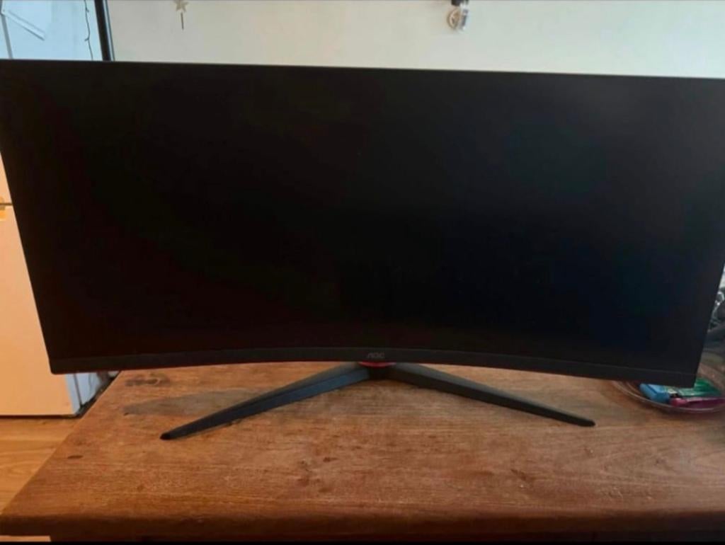 Aoc curved monitor 34 inch 144hz, HDMI, 3 tot 5 ms, 101 t/m 150 Hz, Curved