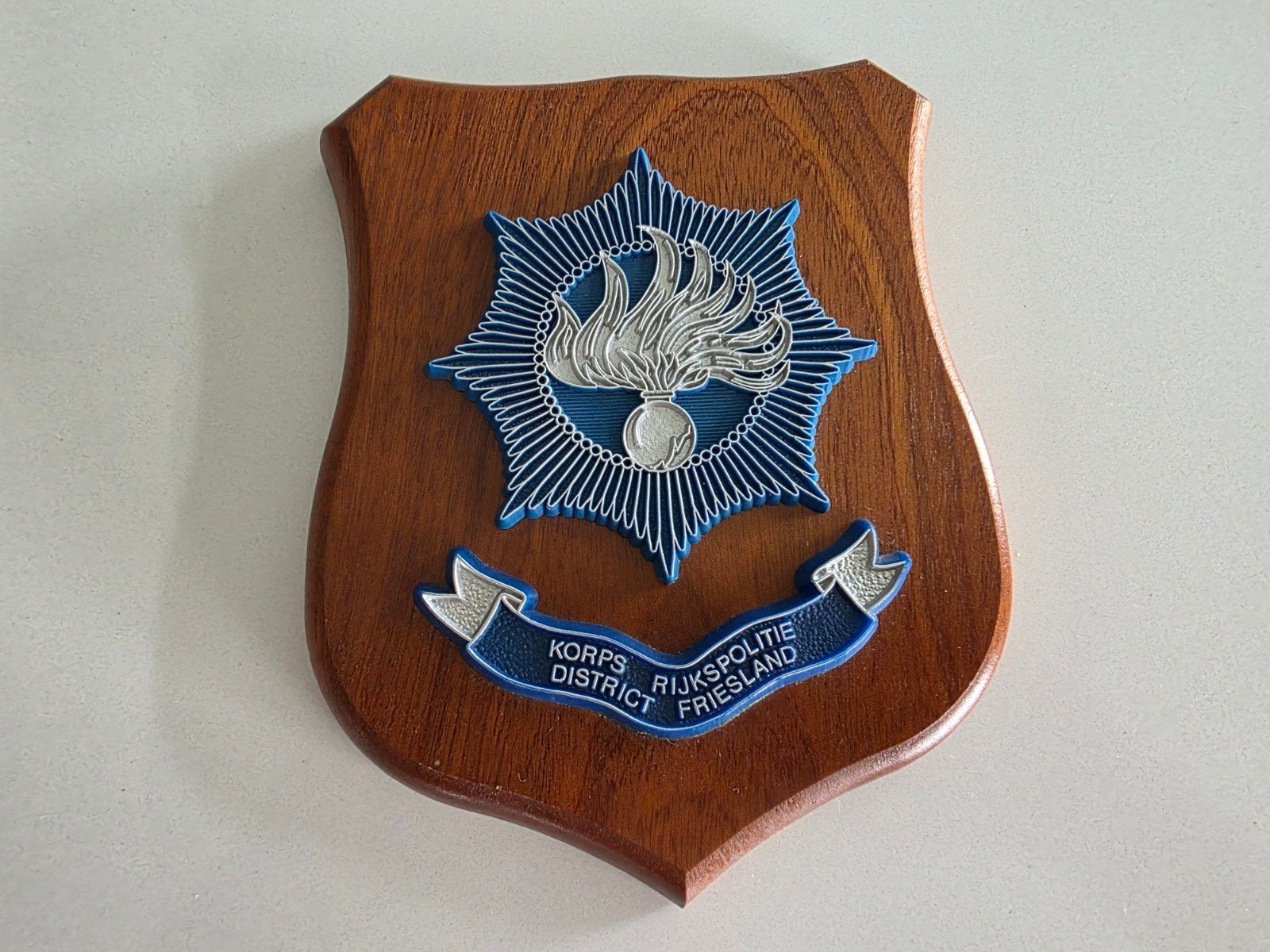 Korps Rijkspolitie District Friesland wandschild - plaquette, Verzamelen, Ophalen of Verzenden, Zo goed als nieuw