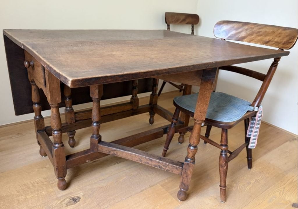 eetkamer tafel met 6 stoelen, Huis en Inrichting, Tafels | Eettafels, Ophalen, Gebruikt, 100 tot 150 cm, Klassiek