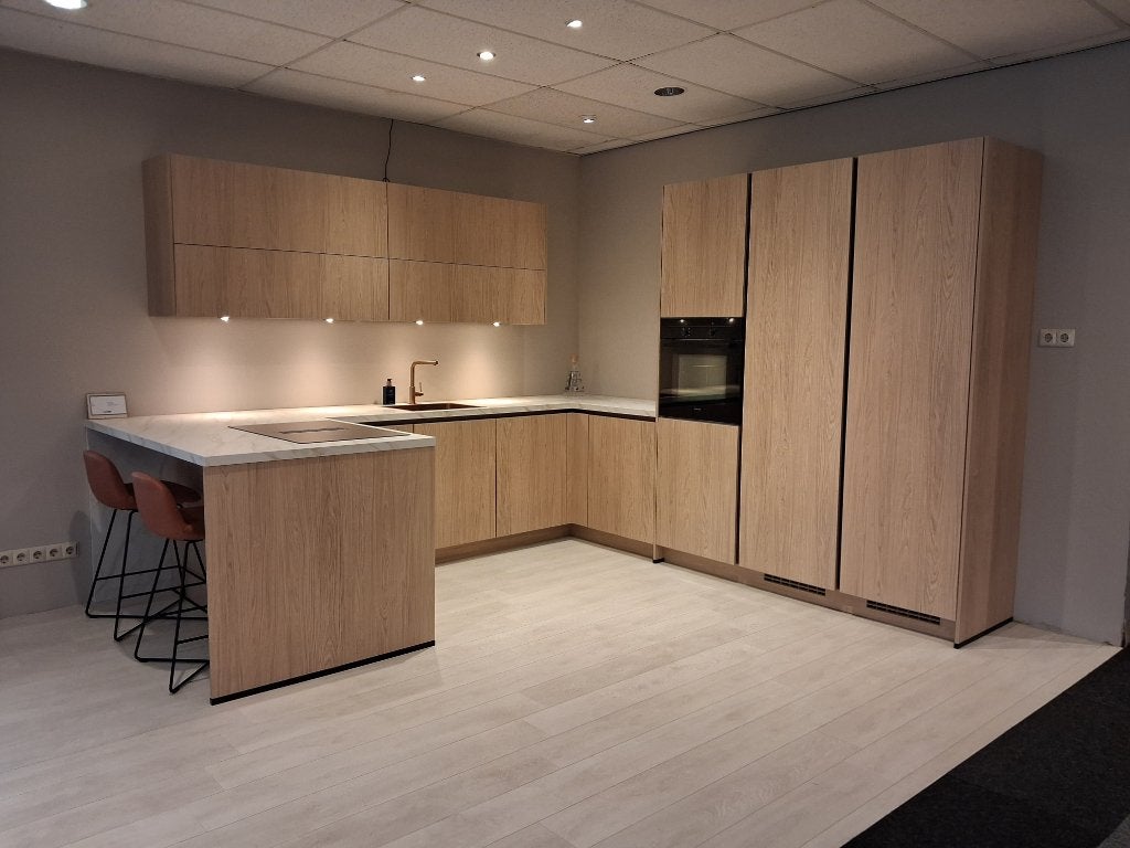 Greeploze Japandi stijl keuken, U-keuken, Overige kleuren, Nieuw, Ophalen of Verzenden