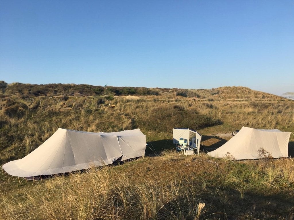 Vergrote Zilvermeeuw met varioluifel en inboedel, Caravans en Kamperen, Ophalen, Gebruikt, Tot en met 6