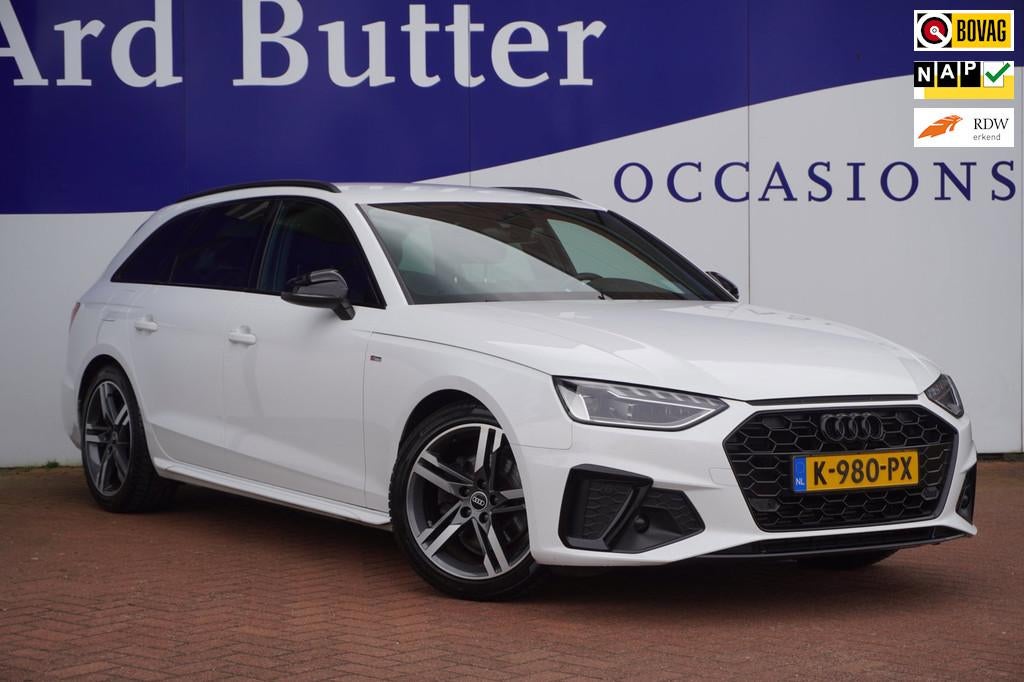 Audi A4 Avant 35 TFSI S edition+Led+Vitrual+Leder+Navigatie+, Gebruikt, 4 cilinders, Wit, Origineel Nederlands