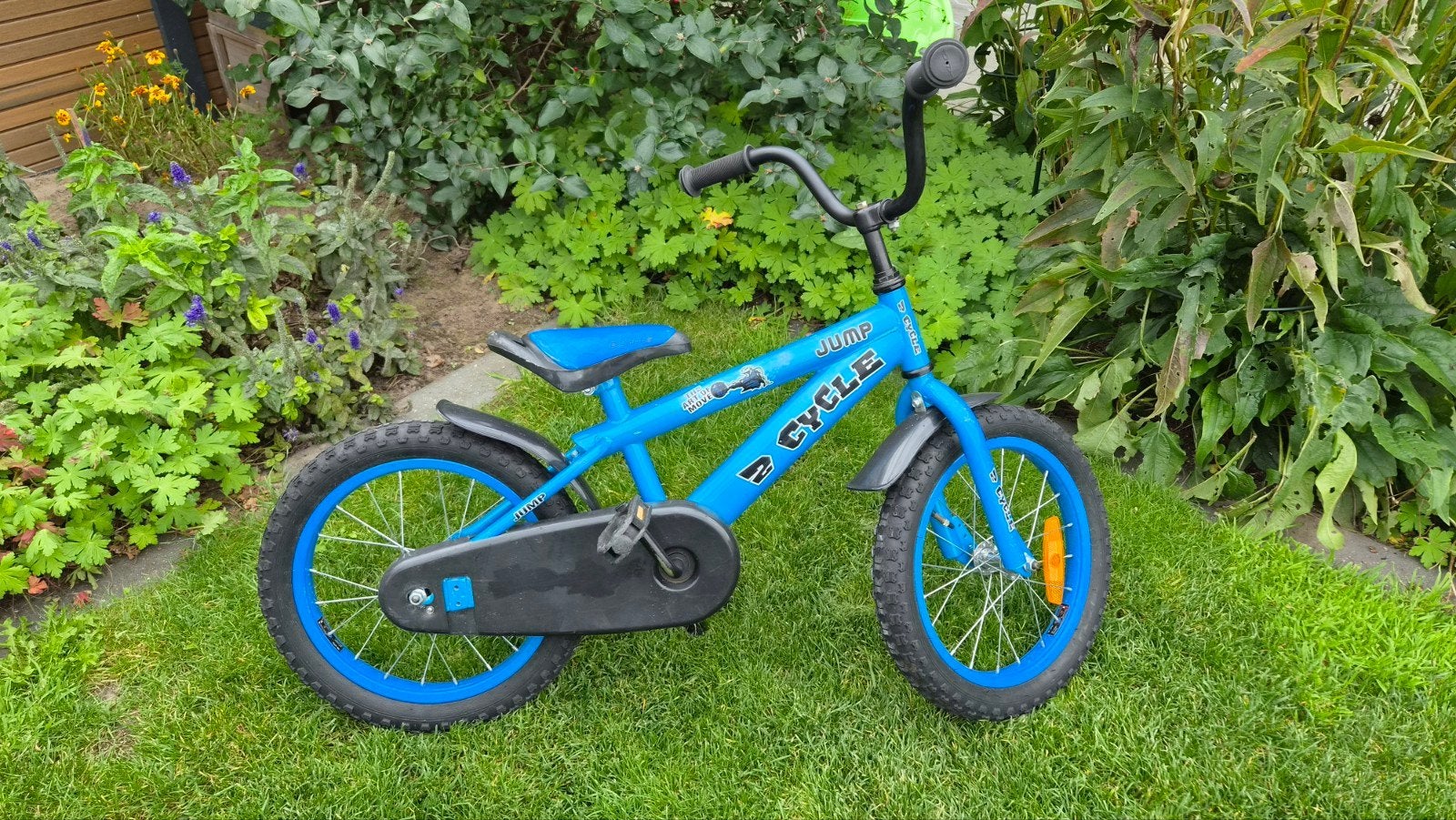 Blauwe kinderfiets 16 inch - Jump Cycle, Ophalen, Terugtraprem, Jump Cycle, 16 tot 20 inch