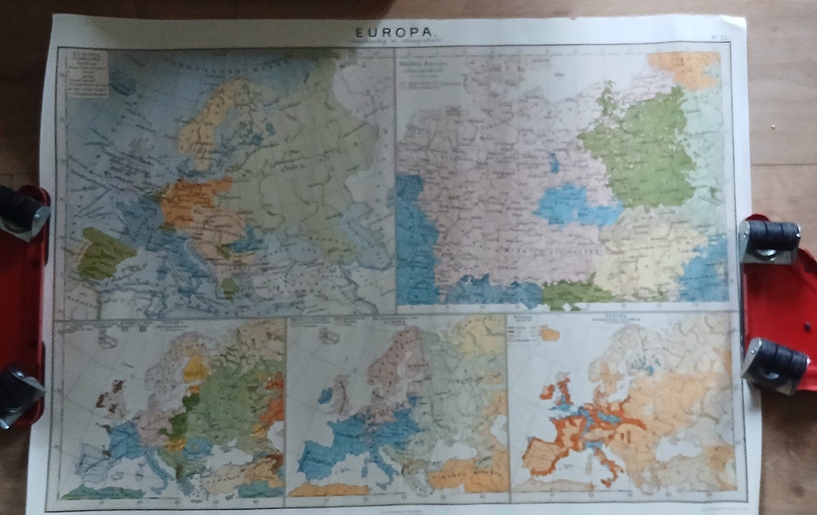 Antieke Schoolatlas Europa Kaart - Beekman & Schuiling 1898, Boeken, Gelezen, 1800 tot 2000, Europa Overig, Ophalen of Verzenden
