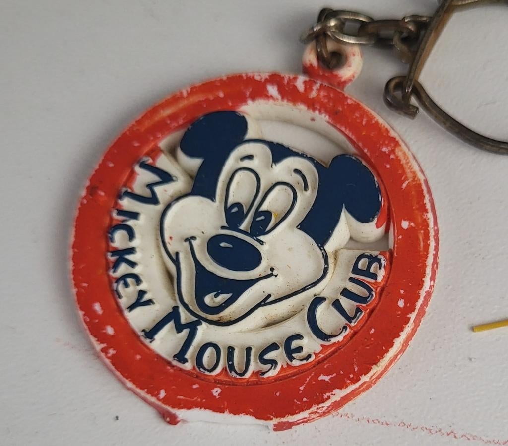 Vintage Mickey Mouse Club Sleutelhanger, Ophalen of Verzenden, Gebruikt, Knuffel of Figuurtje