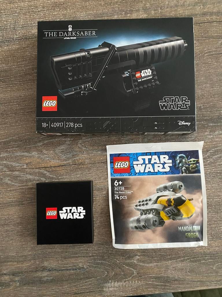 LEGO Darksaber (40917), Razor Crest (30728) & Grogu display, Star Wars, Lego, Nieuw, Ophalen of Verzenden