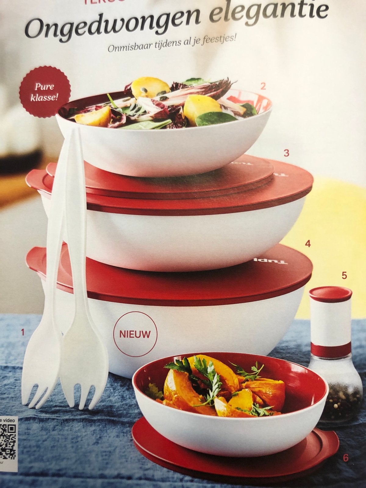 Tupperware splinternieuwe rode schalen, Schaal, Nieuw, Ophalen of Verzenden, Vaatwasserbestendig